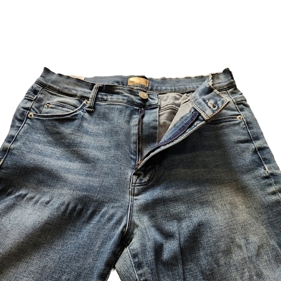 Mother Stunner Zip Ankle Step Fray high waisted skinny blue  denim Jean pants - Picture 6 of 14